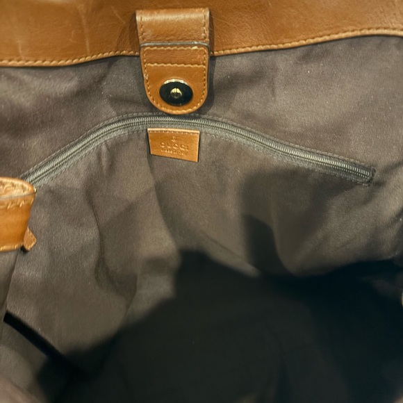 Gucci Monogram Sukey Tote- Large- Brown